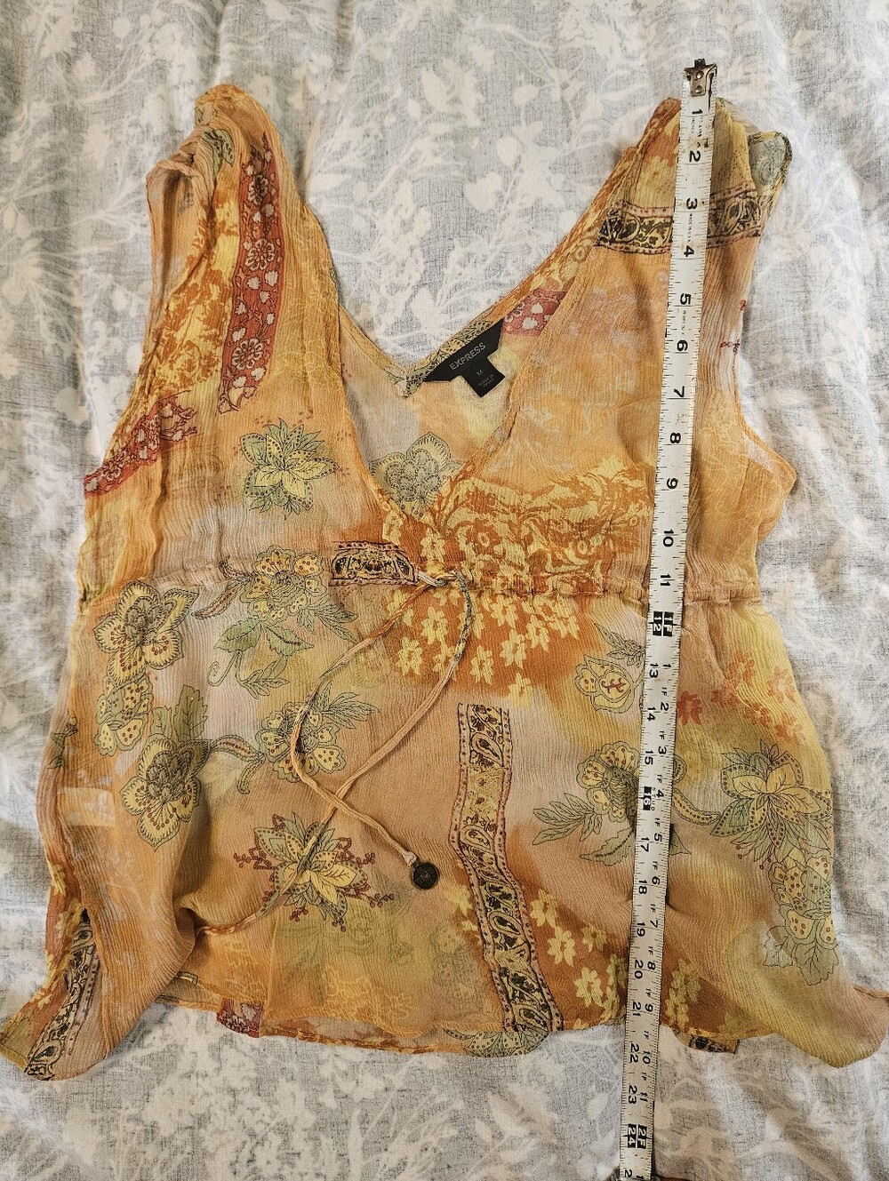 Vintage 100% Silk Express Y2K Boho Fairy Top - Picture 5 of 5